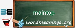 WordMeaning blackboard for maintop